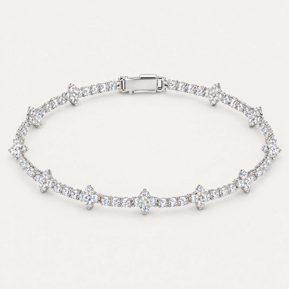 Mini Cross Tennis Bracelet in sterling silver