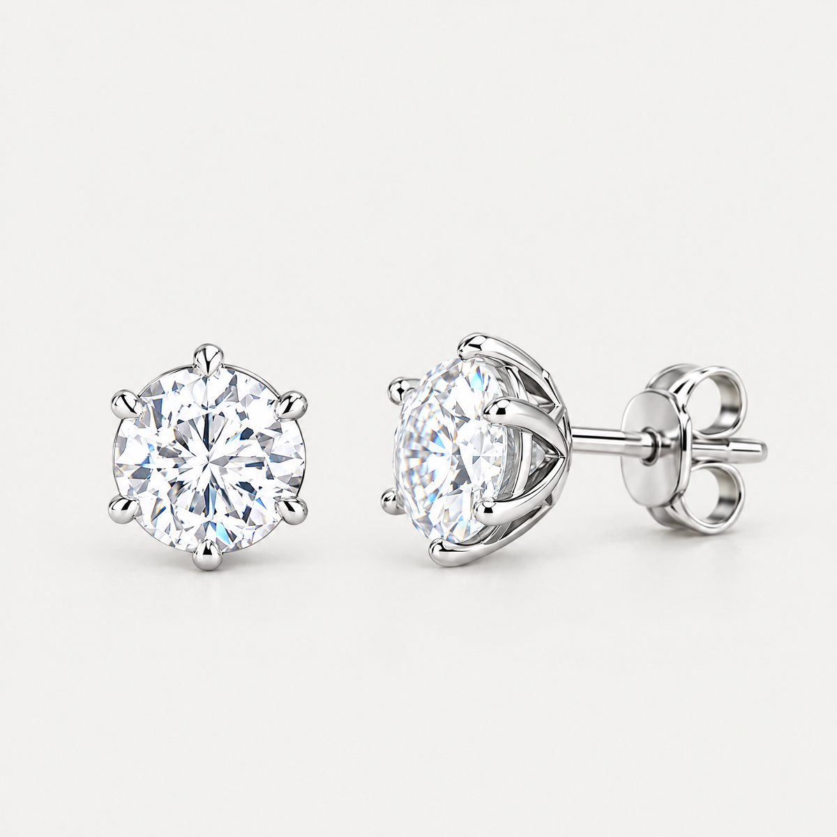 Crown Stud Earrings in sterling silver