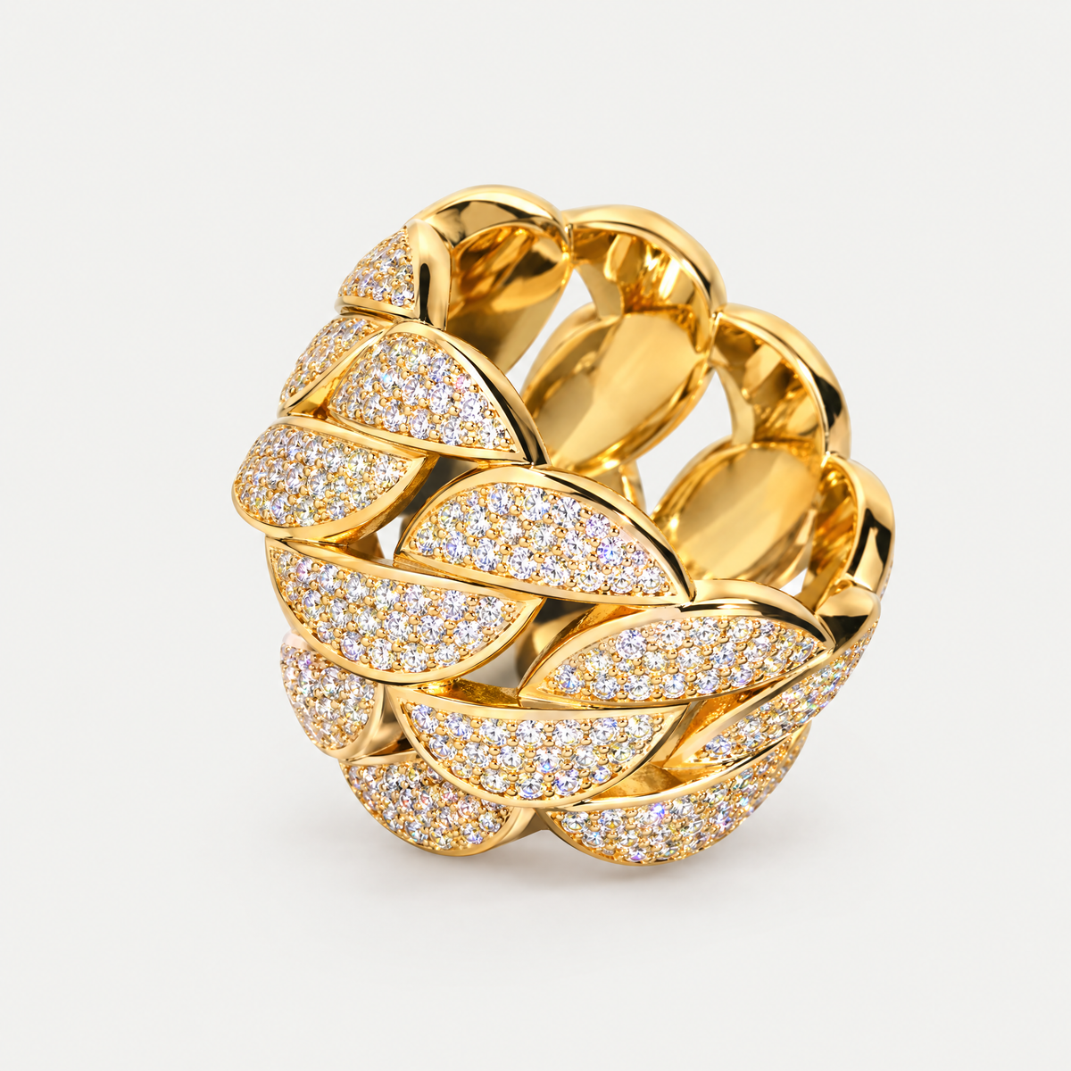 Cuban Link Ring in 18K gold plating