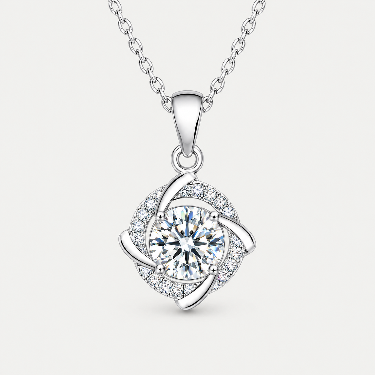 Four-Leaf Pendant Necklace in sterling silver