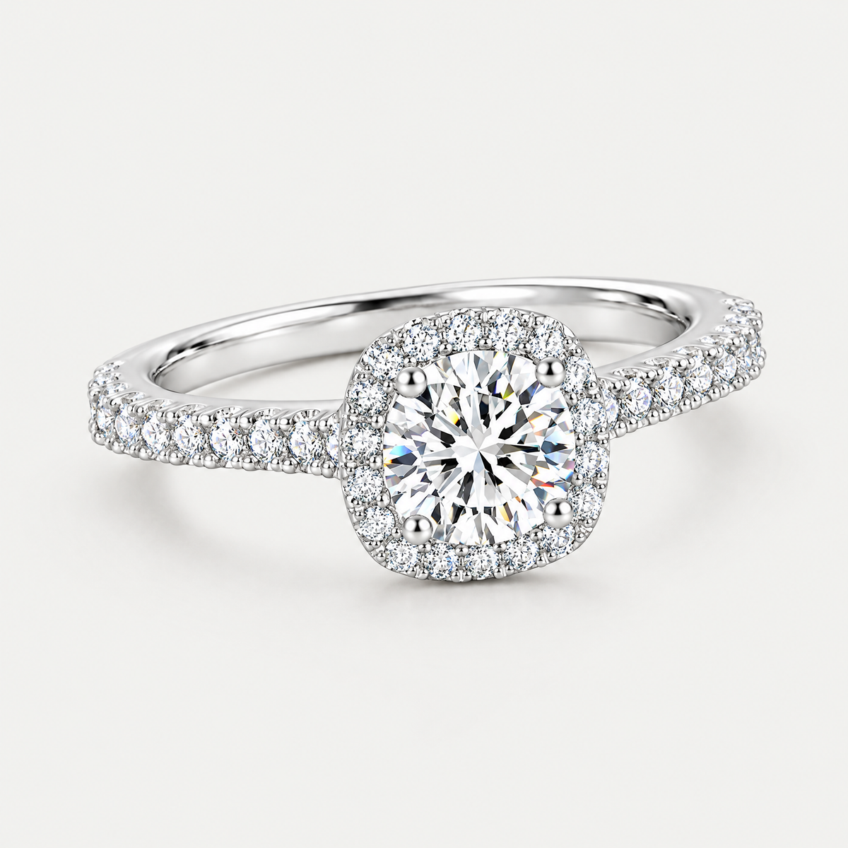 Halo Ring in sterling silver
