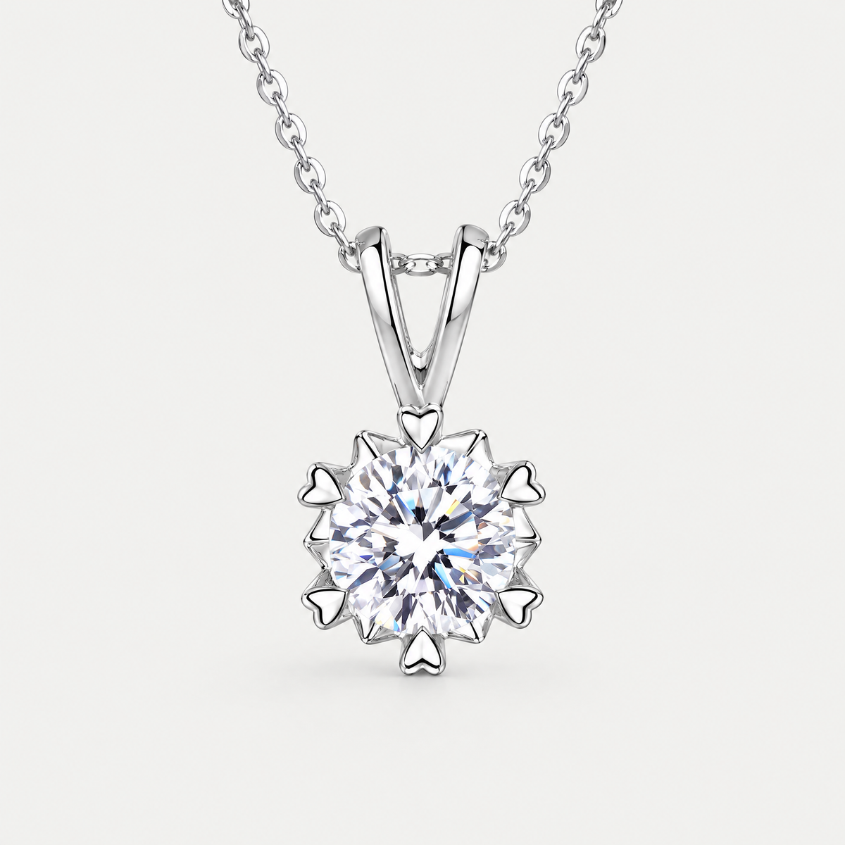 Snowflake Pendant Necklace in sterling silver