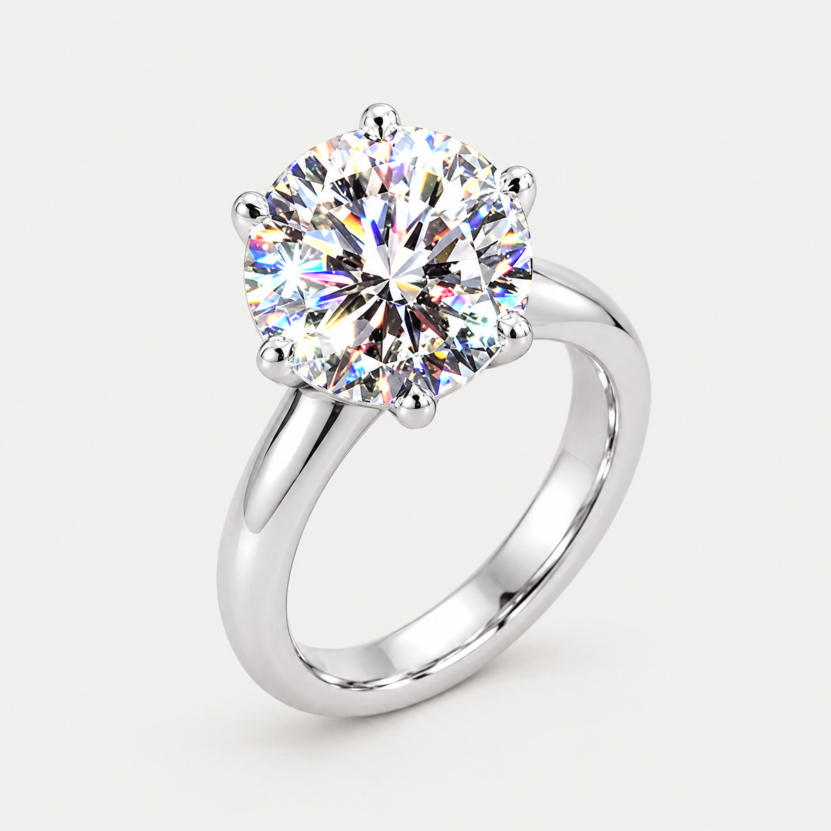Solitaire Ring in sterling silver