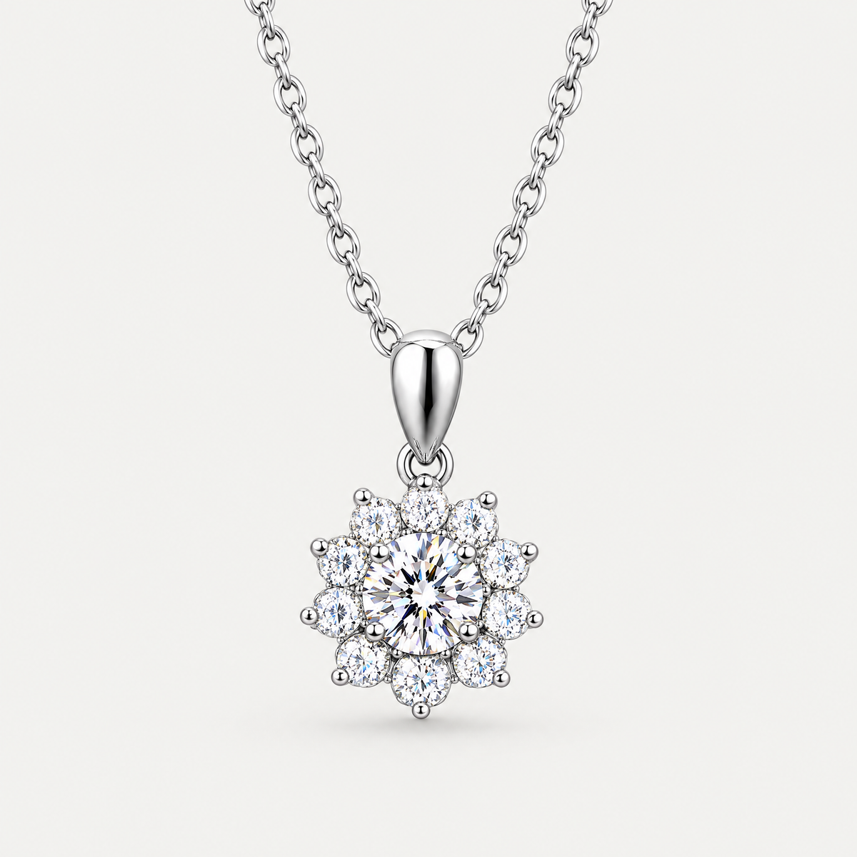 Sunflower Pendant Necklace in sterling silver